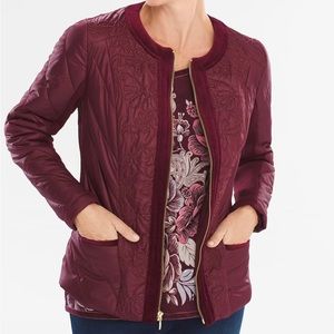 Zenergy Petite Velvet-Trim Jacket